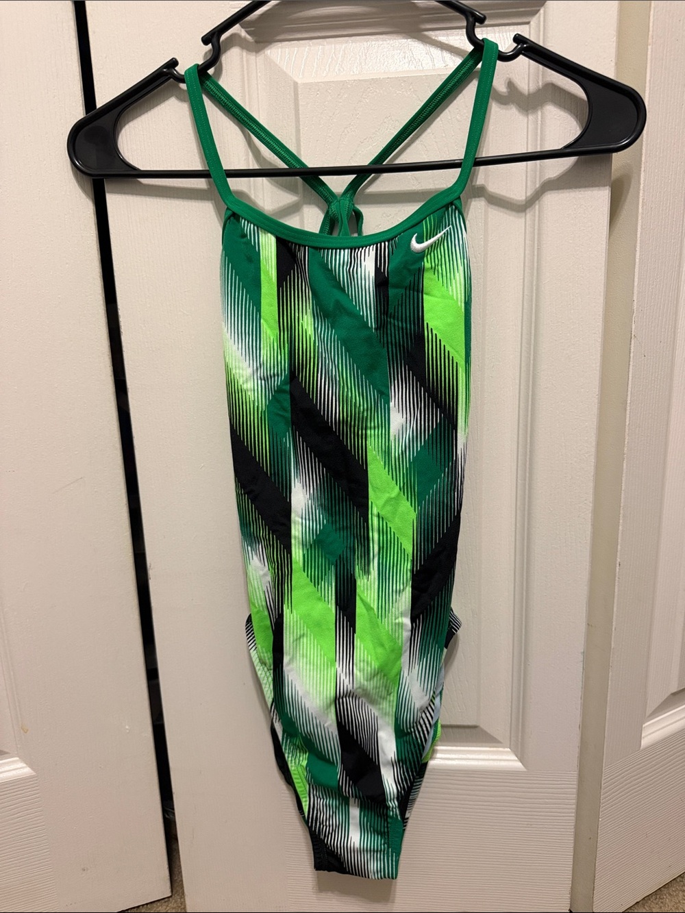 Nike Green & Black Graphic One-Piece Swimsuit
